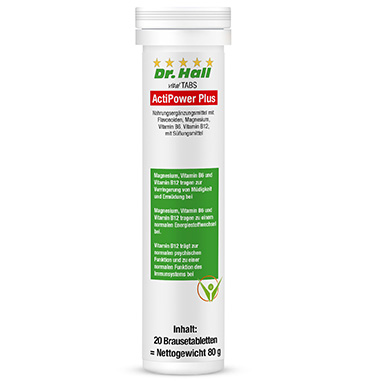 Exklusiv bei Dr.Hall - ActiPower vitalTABS Brausetabletten tragen zur Verringerung von Müdigkeit bei (Die Bildrechte liegen bei dem Verfasser der Mitteilung.)