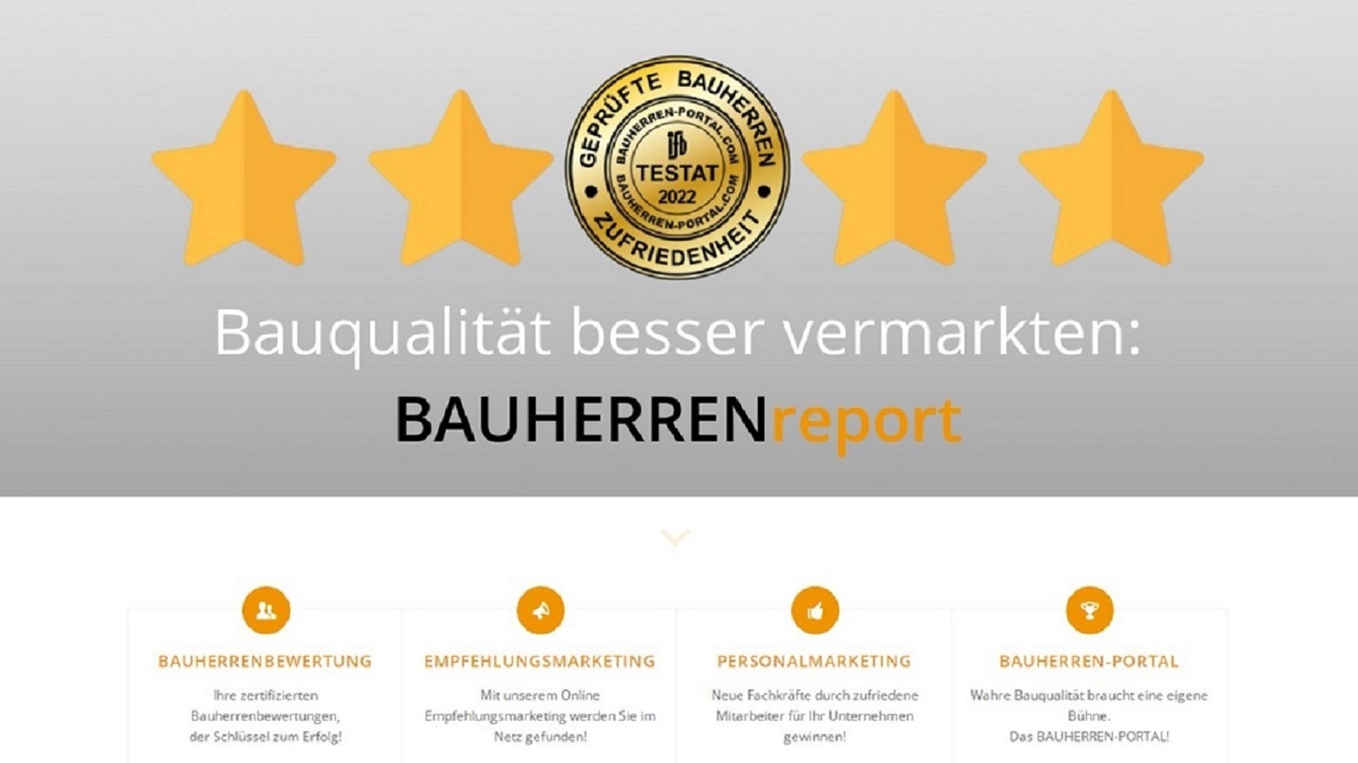 Qualitätsplattform für Bauinteressenten und Bauunternehmen Qualitätsplattform für Bauinteressenten und Bauunternehmen