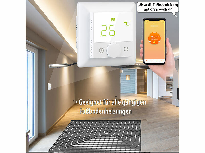 revolt WLAN-Fußbodenheizungs-Thermostat mit Sprachsteuerung (Die Bildrechte liegen bei dem Verfasser der Mitteilung.)