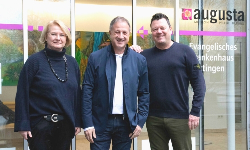 v. l . n. r.: Monika Borggrebe, Dr. Karl Schuhmann, Thomas Drathen (Bildquelle: Augusta Kliniken Bochum Hattingen)