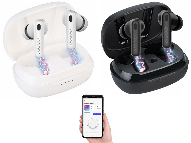 auvisio In-Ear-Stereo-Headset IHS-730.app mit ANC, Bluetooth (Die Bildrechte liegen bei dem Verfasser der Mitteilung.)