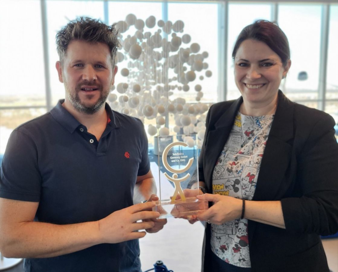 Die Vertreter:innen von Telefónica Germany mit dem Sonderpreis Die Vertreter:innen von Telefónica Germany mit dem Sonderpreis