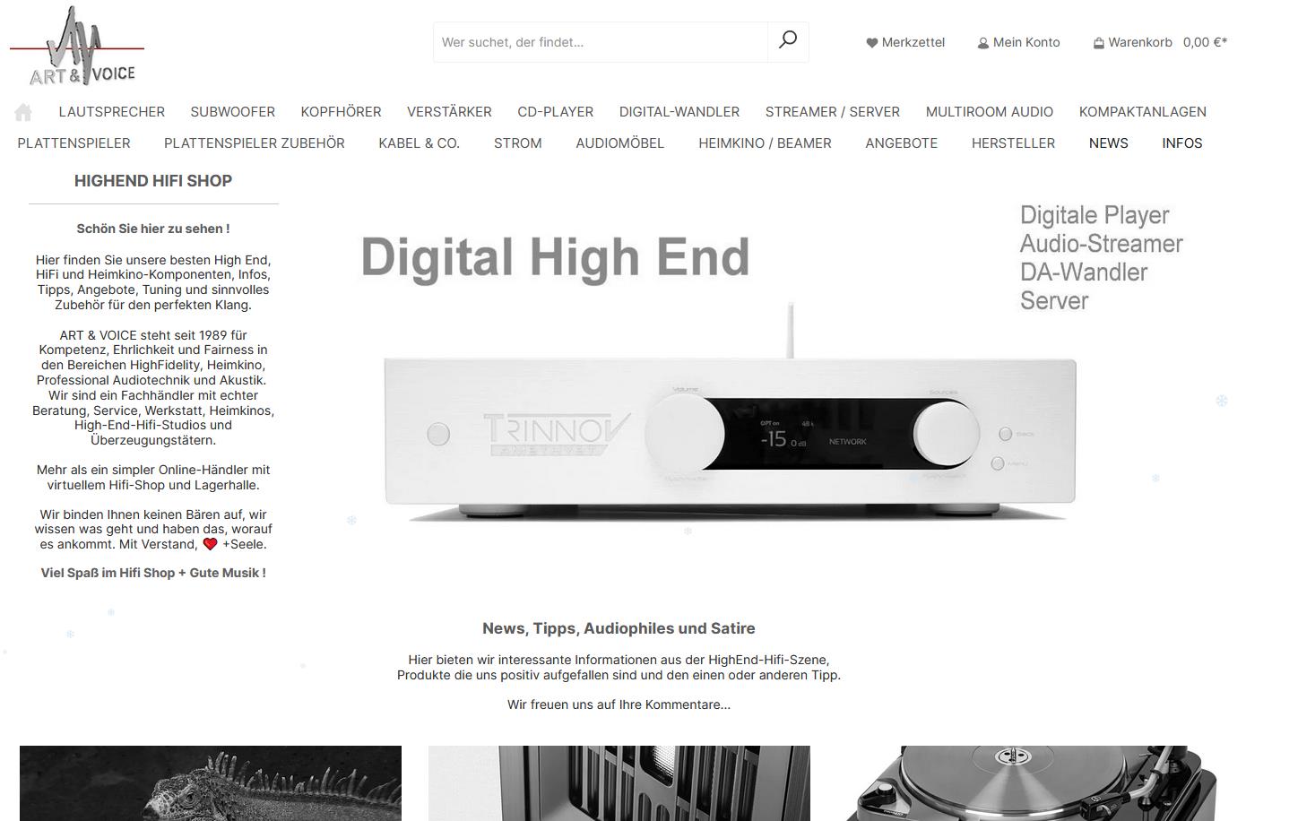 Relaunch des Highend-Hifi-Shop vom norddeutschen Hifi-Spezialisten. (Die Bildrechte liegen bei dem Verfasser der Mitteilung.)