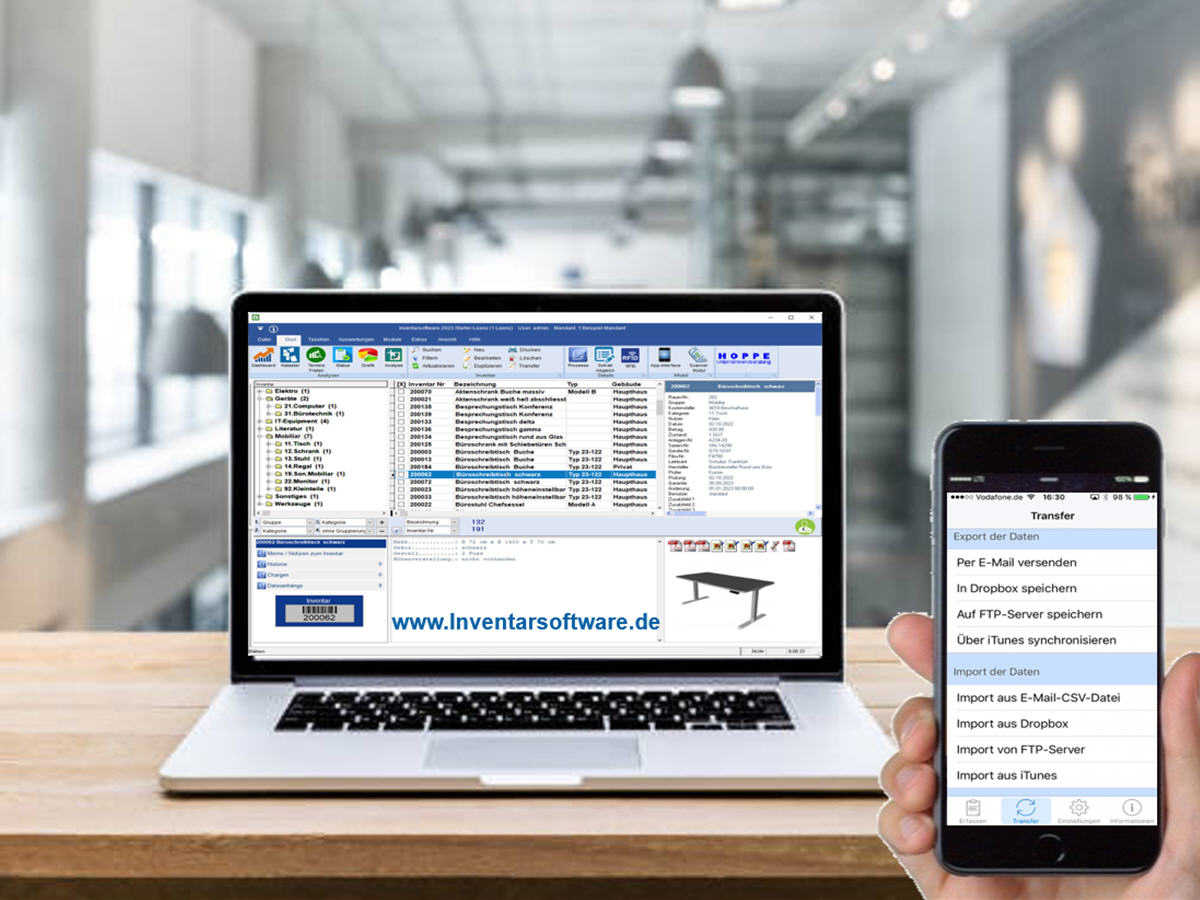 Asset-Management-Software von HOPPE (Die Bildrechte liegen bei dem Verfasser der Mitteilung.) Asset-Management-Software von HOPPE (Die Bildrechte liegen bei dem Verfasser der Mitteilung.)