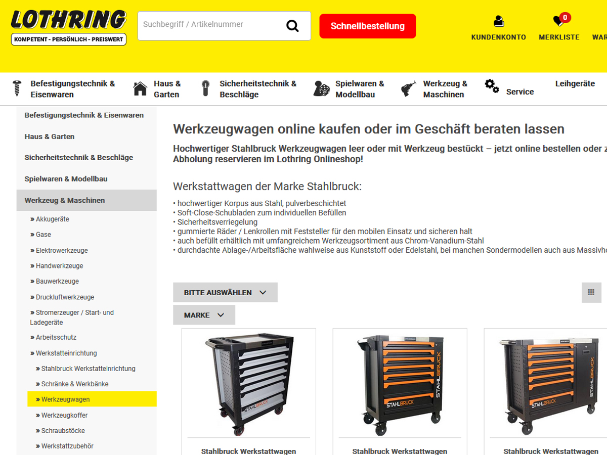Lothring - Ihr Experte für Werkzeug und Werkzeugwagen