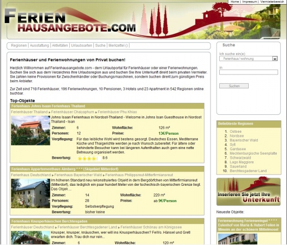 Ferienhausangebote.com startet erfolgreich Relaunch