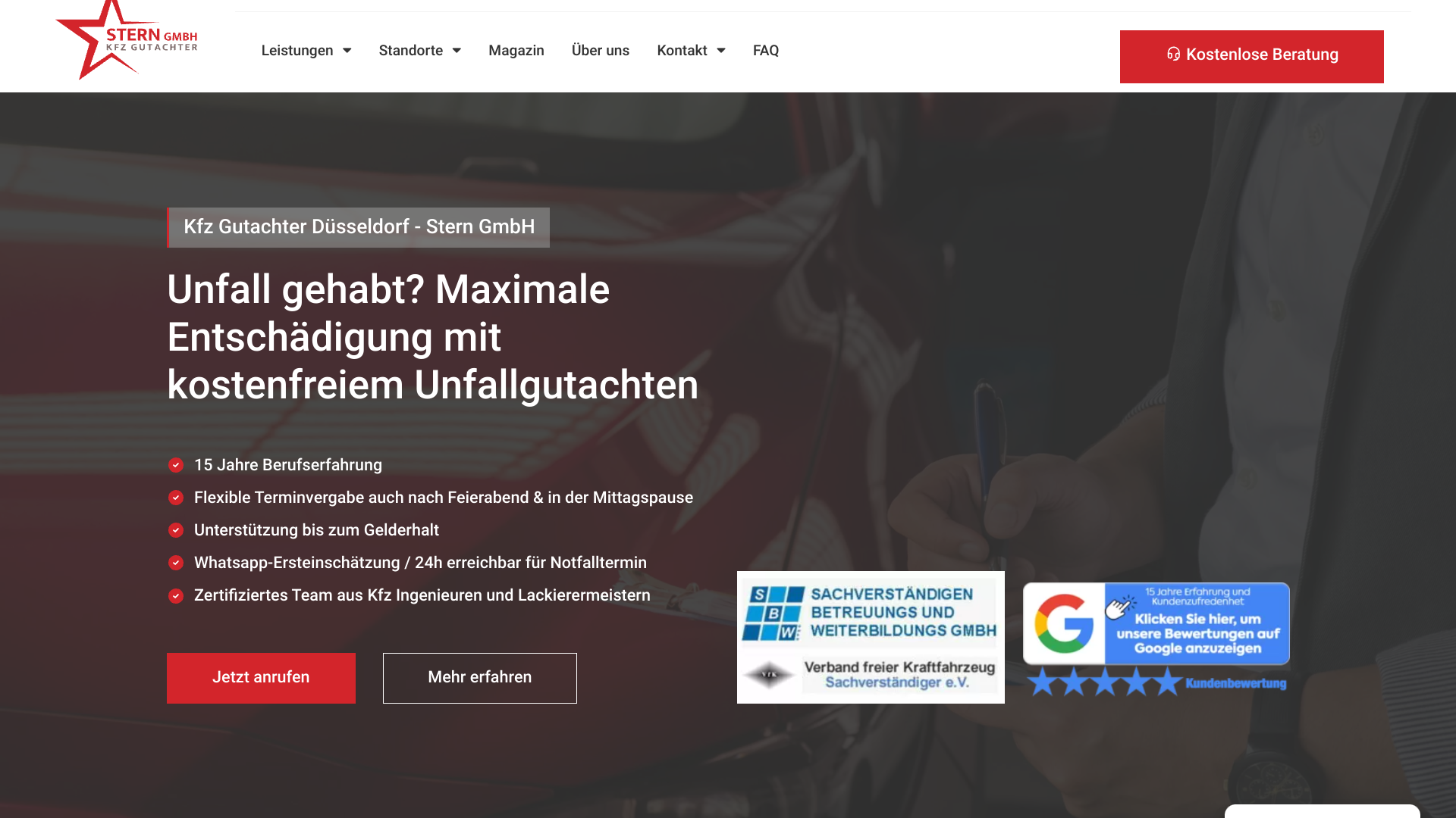 Kfz Gutachter Duesseldorf - Stern GmbH - Ingenieurbüro für Fahrzeugtechnik Kfz Gutachter Duesseldorf - Stern GmbH - Ingenieurbüro für Fahrzeugtechnik