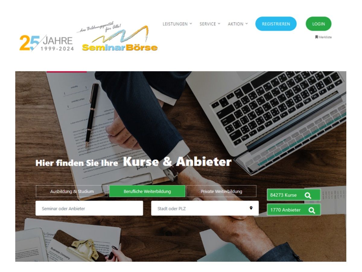 Homepage der Seminarboerse (© )