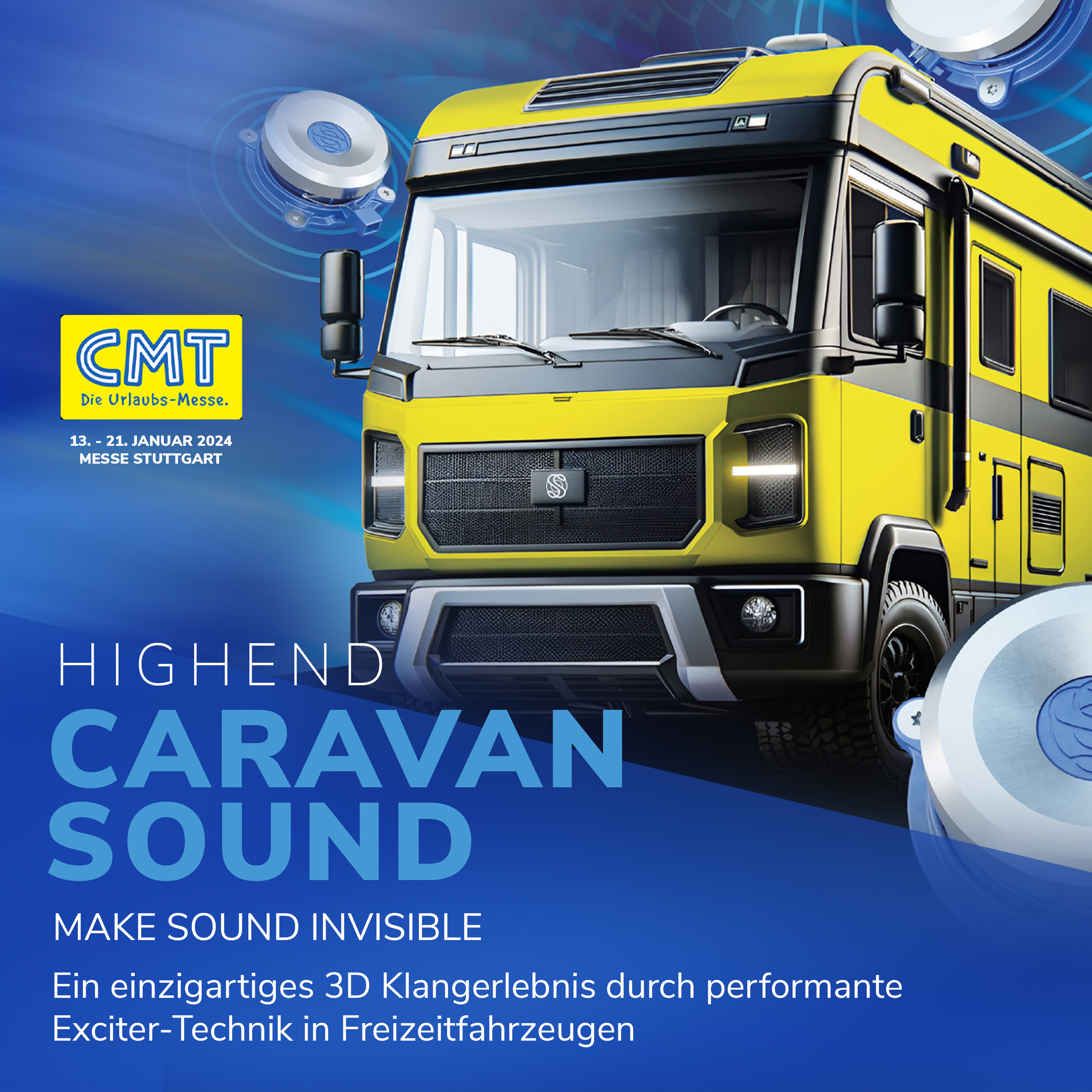 Einzigartiges Klangerlebnis für Camper und Co.: Silberform Dynamics präsentiert den Exciter 2.0 bei der CMT Einzigartiges Klangerlebnis für Camper und Co.: Silberform Dynamics präsentiert den Exciter 2.0 bei der CMT
