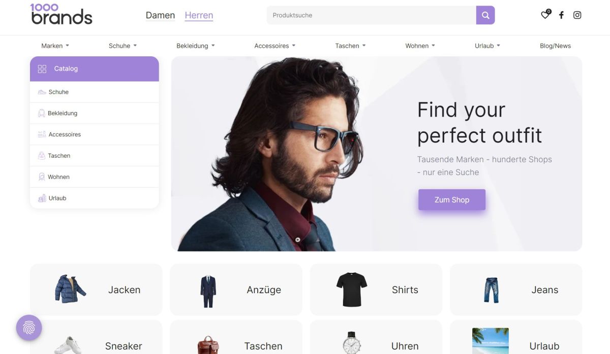 1000-brands.com - Tausende Marken - hunderte Shops - nur eine Suche! (© Equtu GmbH) 1000-brands.com - Tausende Marken - hunderte Shops - nur eine Suche! (© Equtu GmbH)