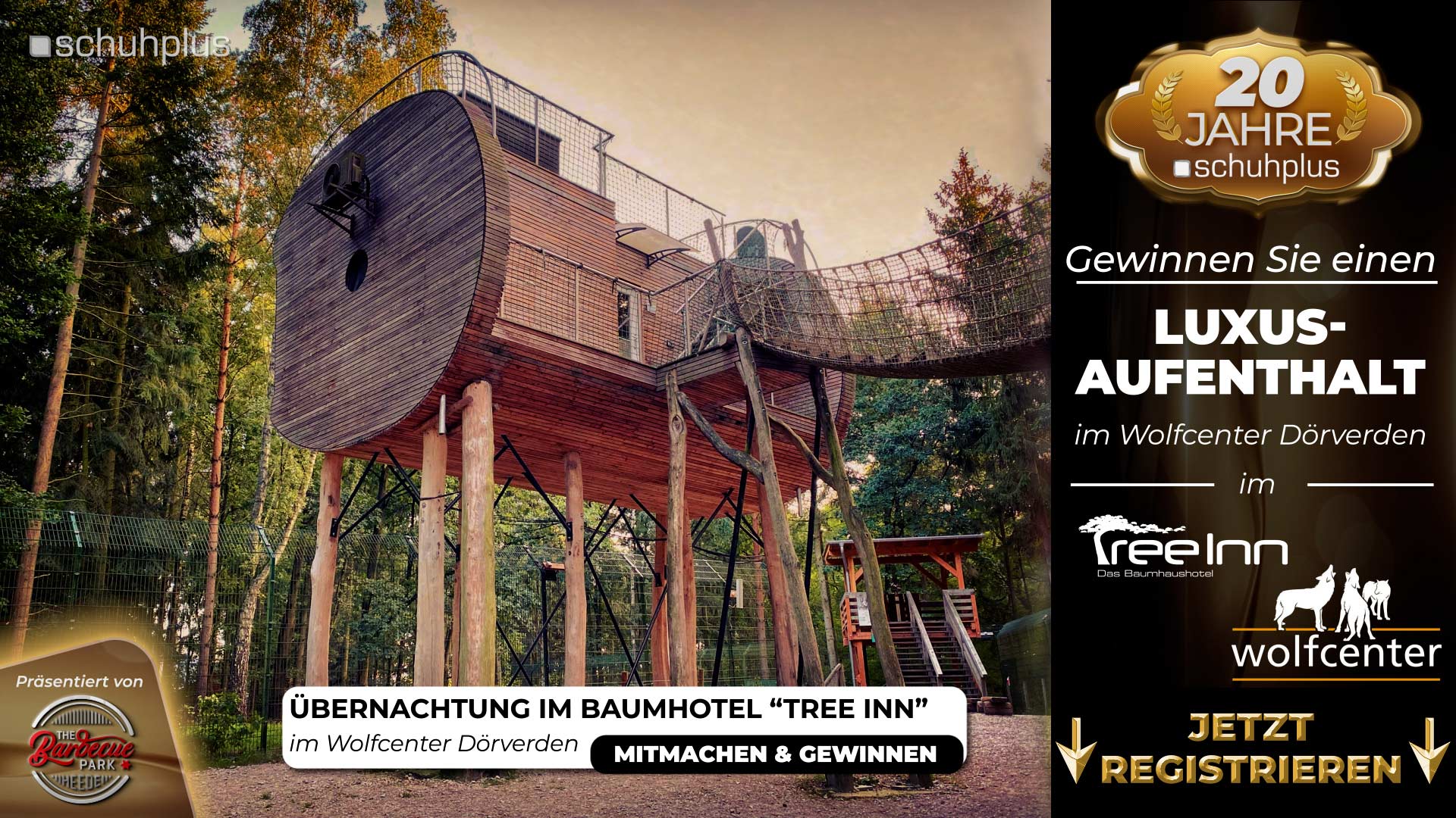 SchuhXL-Spezialist schuhplus verlost Luxusnacht im Baumhaustotel Tree Inn,. (Die Bildrechte liegen bei dem Verfasser der Mitteilung.) SchuhXL-Spezialist schuhplus verlost Luxusnacht im Baumhaustotel Tree Inn,. (Die Bildrechte liegen bei dem Verfasser der Mitteilung.)