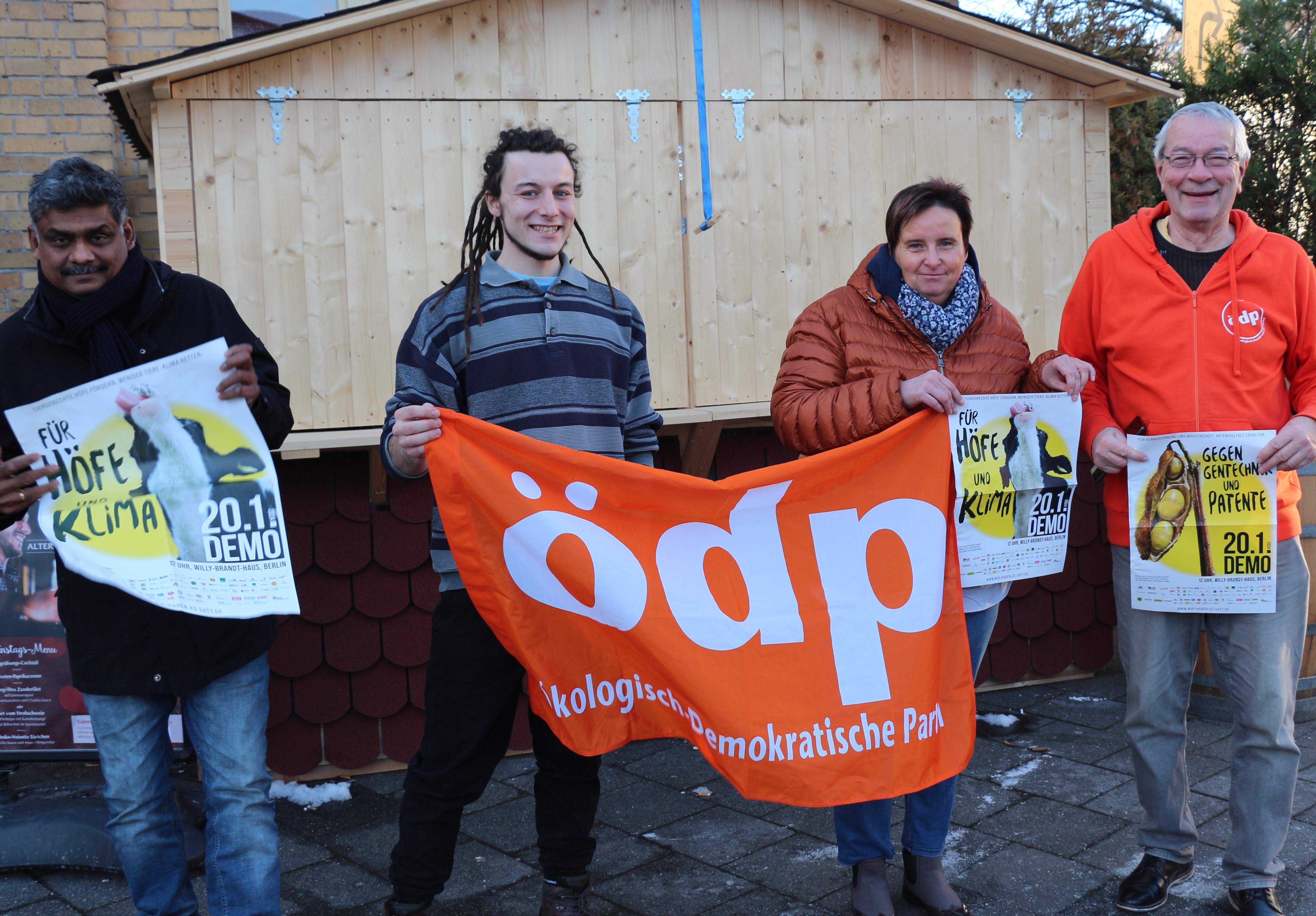 Mahnwache der ÖDP in Düsseldorf; Bildquelle ÖDP EIN Mahnwache der ÖDP in Düsseldorf; Bildquelle ÖDP EIN