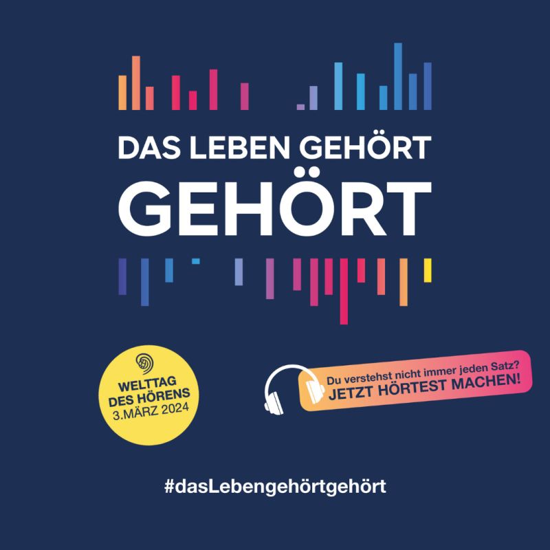 Unter dem Motto„Das Leben gehört gehört!“informieren Expertinnen und Experten für Hörgesundheit (Die Bildrechte liegen bei dem Verfasser der Mitteilung.)