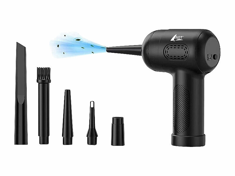 AGT Akku-Staubgebläse mit 4,8 kPa, 3 Stufen, 3.000 mAh, LED, 5 Adapter, www.pearl.de (Die Bildrechte liegen bei dem Verfasser der Mitteilung.) AGT Akku-Staubgebläse mit 4,8 kPa, 3 Stufen, 3.000 mAh, LED, 5 Adapter, www.pearl.de (Die Bildrechte liegen bei dem Verfasser der Mitteilung.)