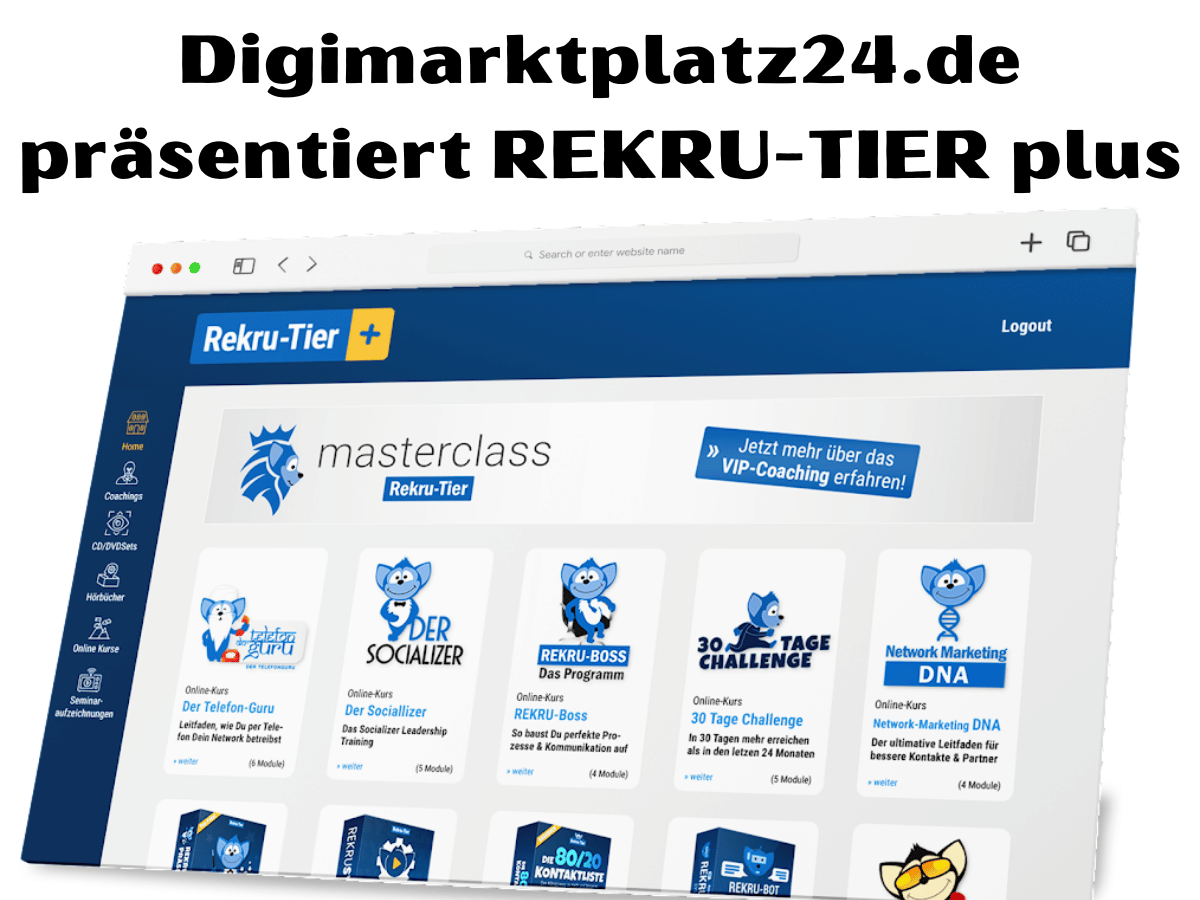 digimarktplatz24.de präsentiert REKRU-TIER plus