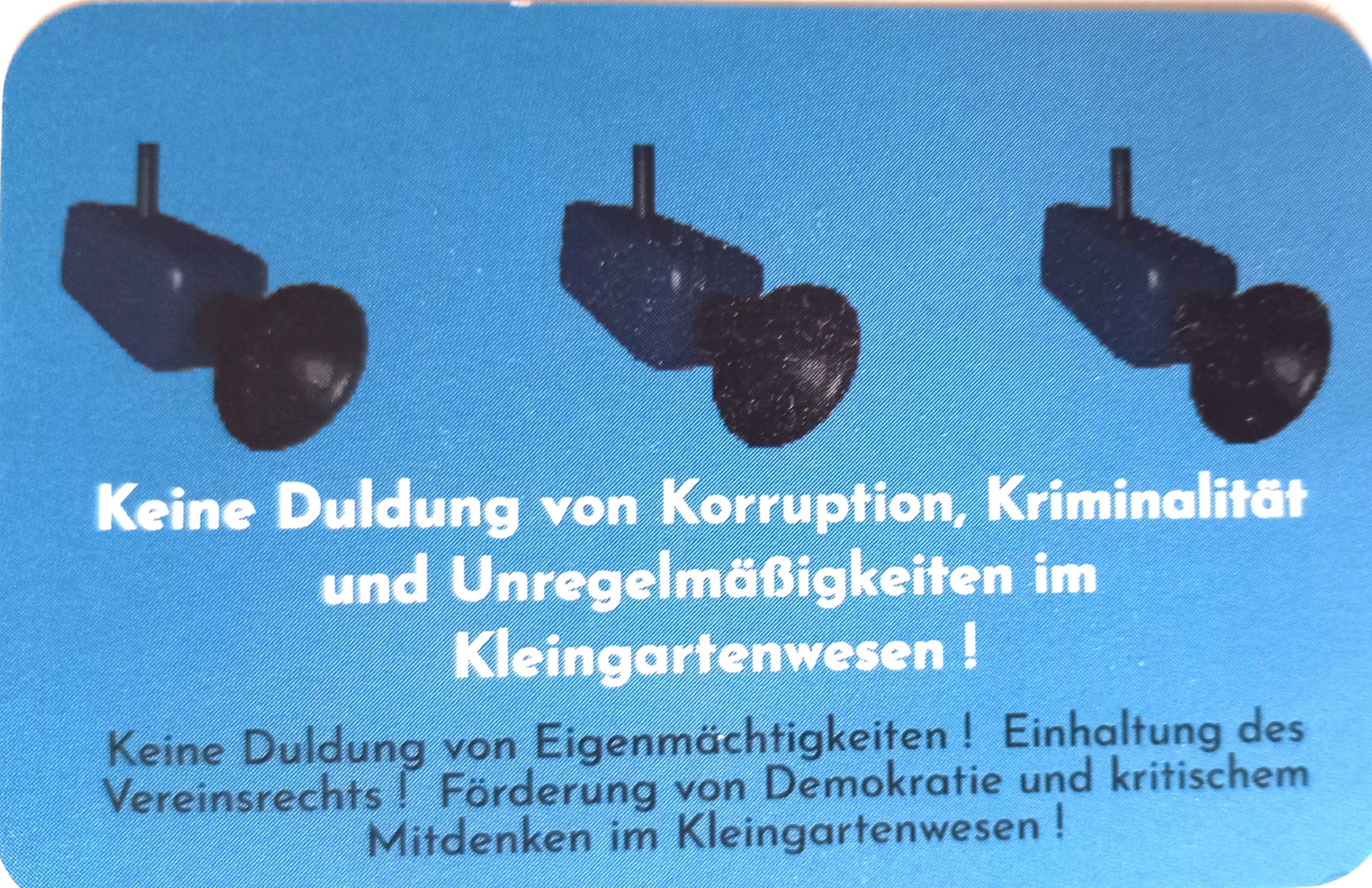 BRANDBRIEF - Pankower Netzwerk und Notgemeinschaft gegen Korruption, Kriminalität und Unregelmäßigkeiten im Kleingartenwesen e.V.