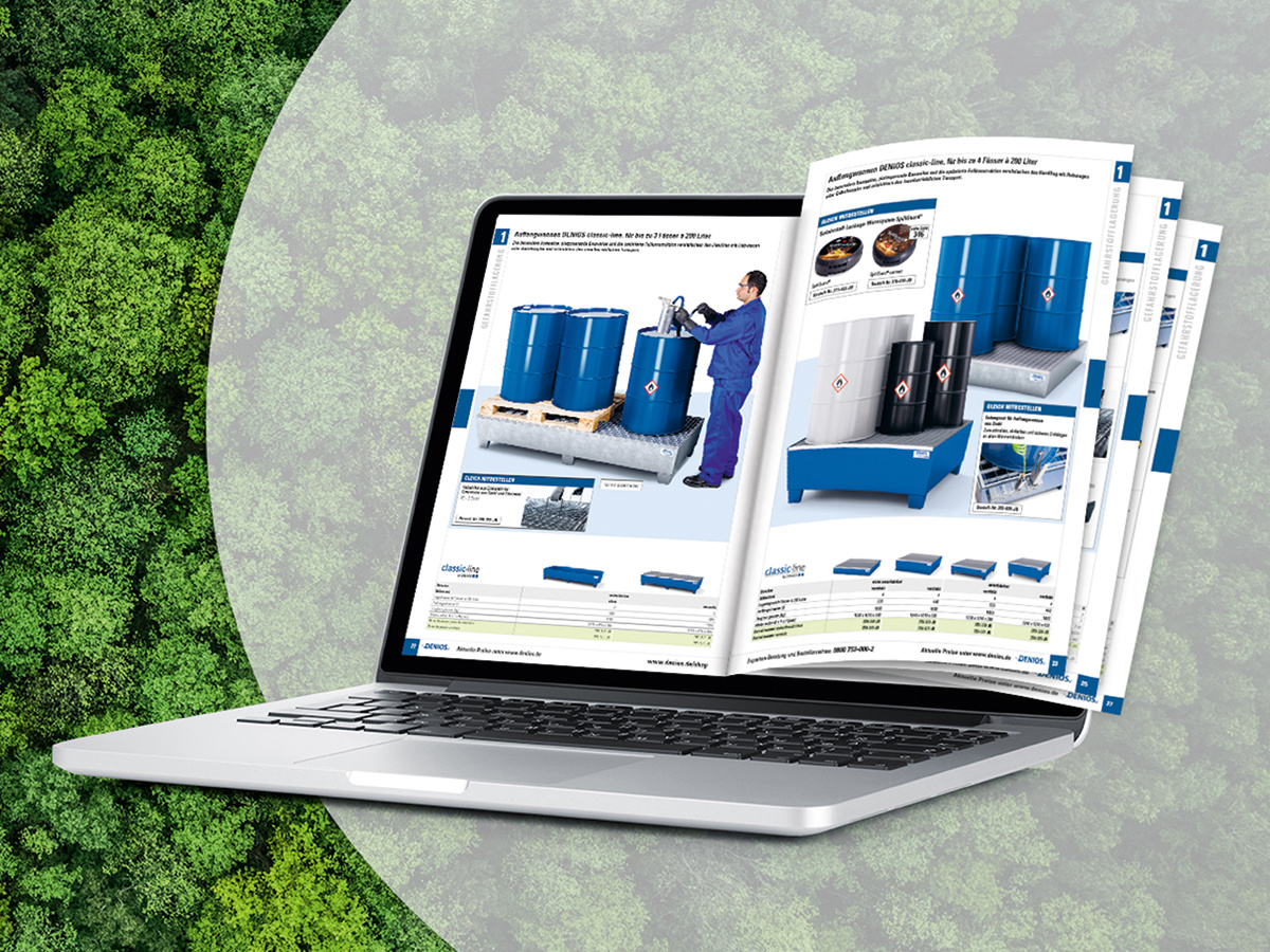 Grün gedacht, digital gemacht - der DENIOS-Hauptkatalog erscheint in diesem Jahr nur noch in digital (Die Bildrechte liegen bei dem Verfasser der Mitteilung.)