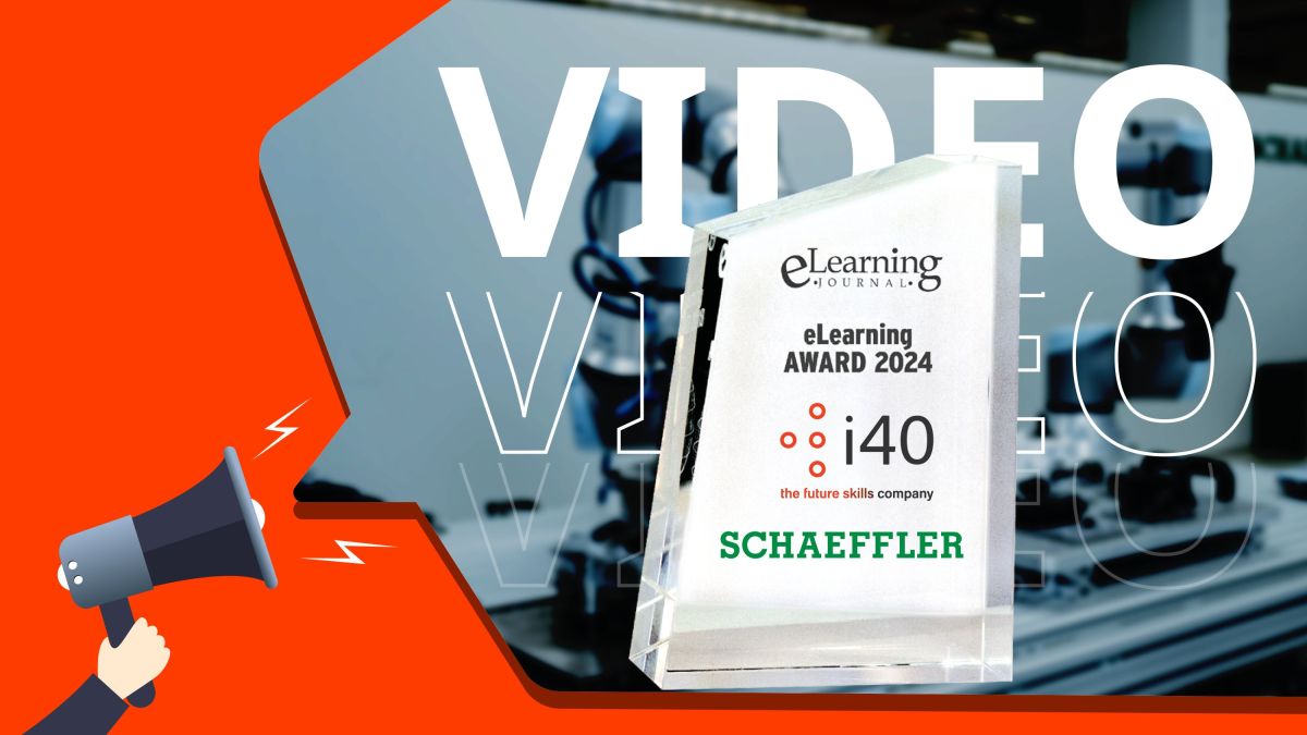 i40 und Schaeffler gewinnen eLearning Award 2024 mit weltweitem Videotraining zur Digitalisierung (© Bildquelle: i40.de) i40 und Schaeffler gewinnen eLearning Award 2024 mit weltweitem Videotraining zur Digitalisierung (© Bildquelle: i40.de)