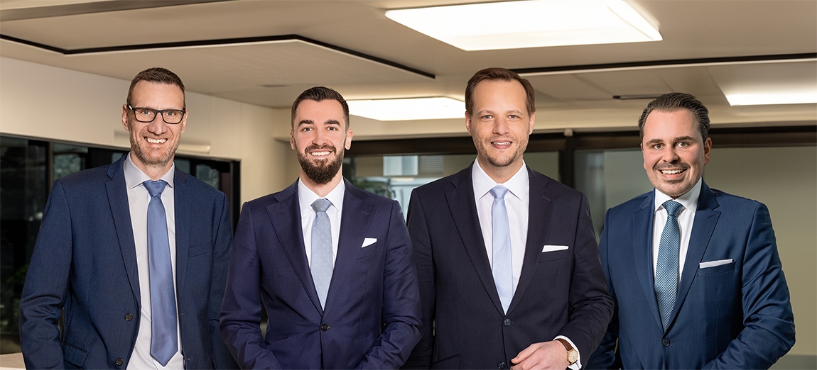 von links: Ilja Wiederschein, Christoph Kugelmann, Alexander Raschke, Daniel Schottenhammel (Die Bildrechte liegen bei dem Verfasser der Mitteilung.)