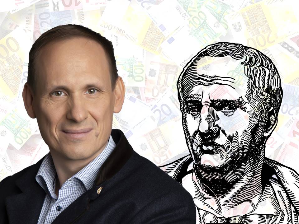 Das öffentliche Wohl im Blick: Siemsen (l.) erinnerte in seiner Haushaltsrede an M. T. Cicero (r.). Das öffentliche Wohl im Blick: Siemsen (l.) erinnerte in seiner Haushaltsrede an M. T. Cicero (r.).