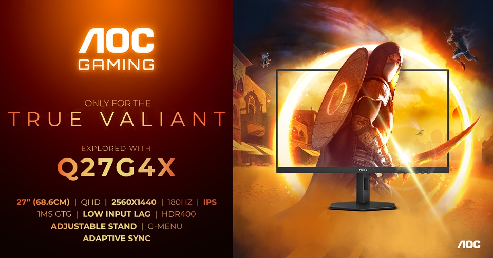 AOC GAMING Q27G4X: Style und Speed in einem 27“QHD-Gaming-Display mit 180 Hz (Die Bildrechte liegen bei dem Verfasser der Mitteilung.) AOC GAMING Q27G4X: Style und Speed in einem 27“QHD-Gaming-Display mit 180 Hz (Die Bildrechte liegen bei dem Verfasser der Mitteilung.)