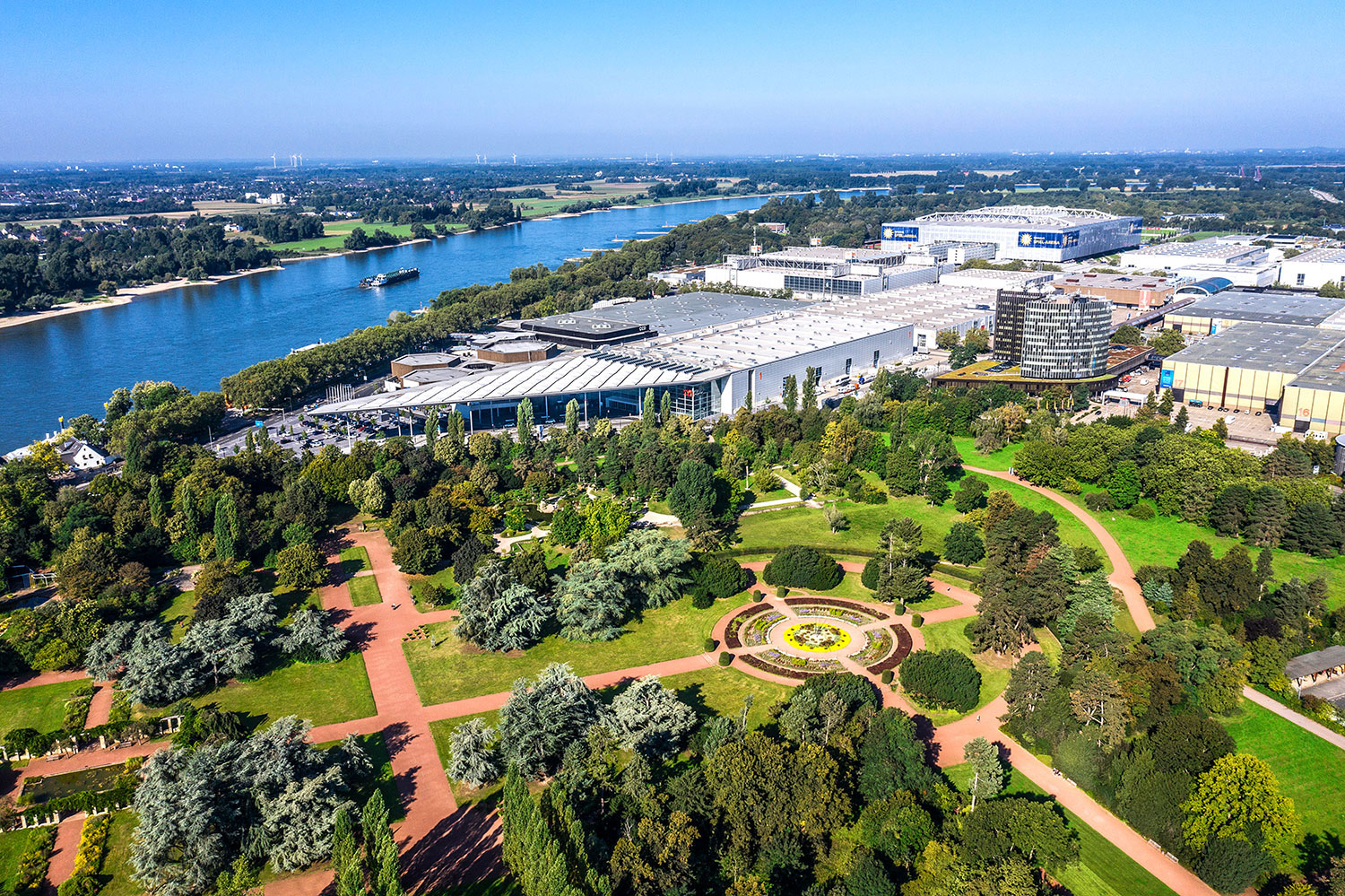 Luftaufnahme CCD Congress Center Düsseldorf (Bildquelle: Düsseldorf Congress GmbH / Peter Weihs)
