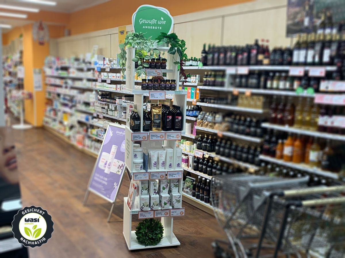 Die praktischen Stecksysteme der Verkaufsdisplays von Wasi sparen Lagerraum und reduzieren Kosten. (© )