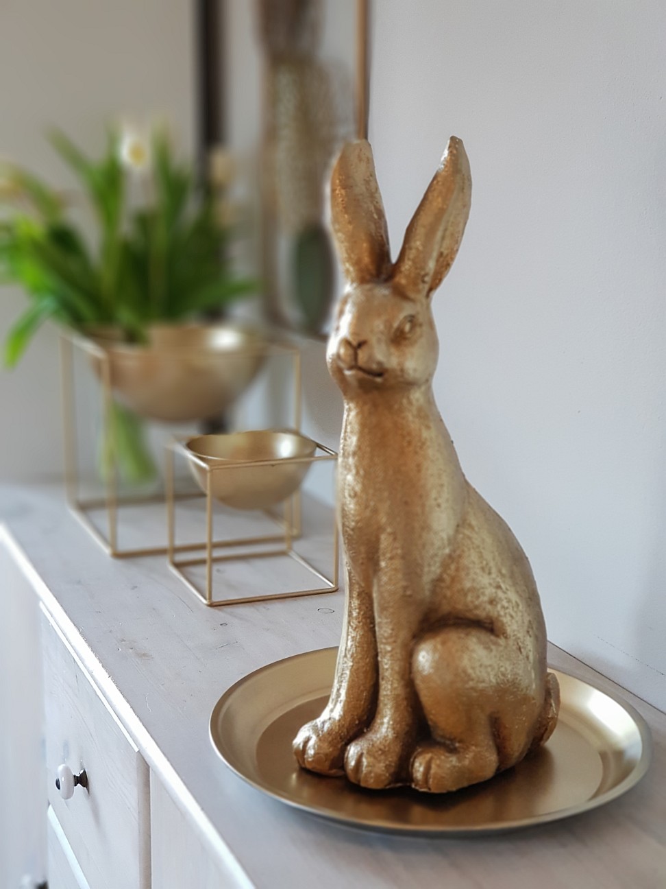 Osterdeko - ein großer Hase (42 cm) in der Farbe Gold/Silber, Jola Simer, 16.02.24, Dorsten Osterdeko - ein großer Hase (42 cm) in der Farbe Gold/Silber, Jola Simer, 16.02.24, Dorsten