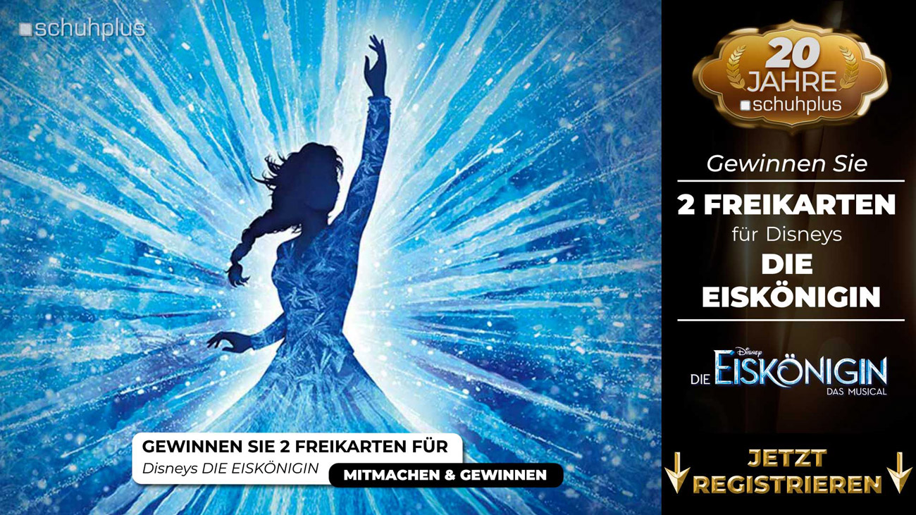 SchuhXL-Spezialist schuhplus verlost Freikarten für das Musical Disney's DIE EISKÖNIGIN (Die Bildrechte liegen bei dem Verfasser der Mitteilung.)
