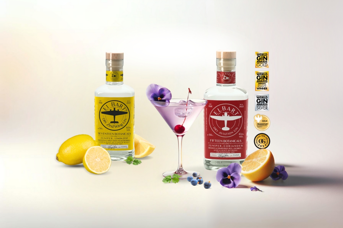 El Bart : Dry Aviation Gins mehrfach ausgezeichnet. (Die Bildrechte liegen bei dem Verfasser der Mitteilung.)
