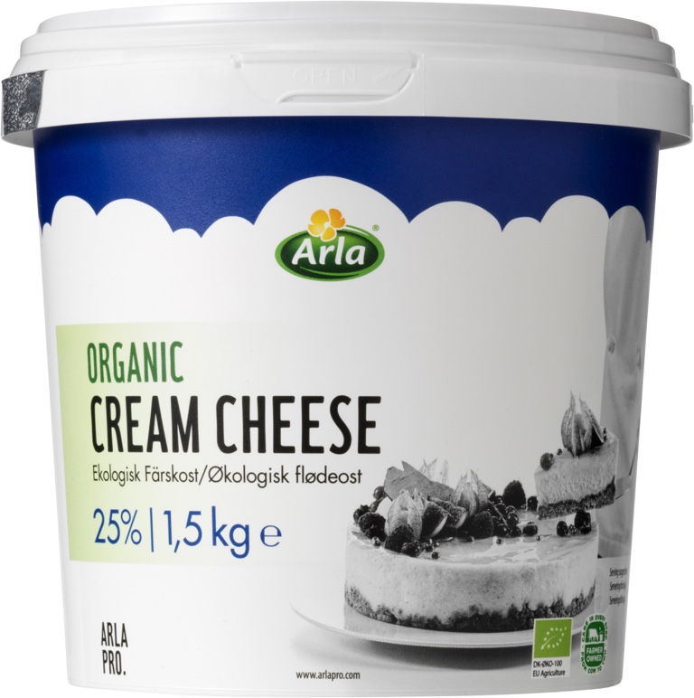 Neu im Sortiment: Arla® Pro Frischkäse Bio als Doppelrahmstufe. Neu im Sortiment: Arla® Pro Frischkäse Bio als Doppelrahmstufe.