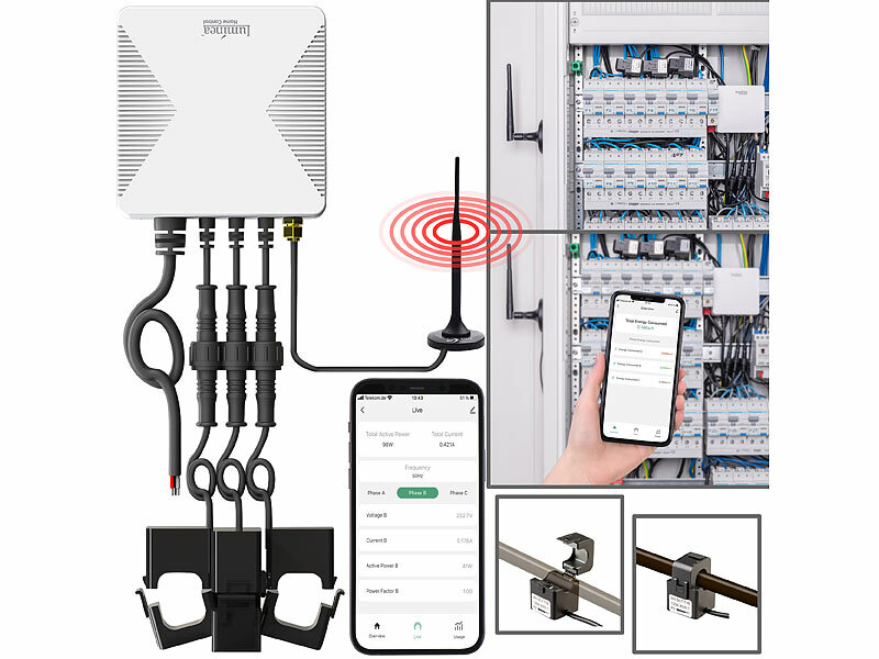 Luminea Home Control Smarter 3-Phasen-WLAN-Stromzähler& Echtzeit-Energiemonitor, 120A, www.pearl.de (Die Bildrechte liegen bei dem Verfasser der Mitteilung.) Luminea Home Control Smarter 3-Phasen-WLAN-Stromzähler& Echtzeit-Energiemonitor, 120A, www.pearl.de (Die Bildrechte liegen bei dem Verfasser der Mitteilung.)