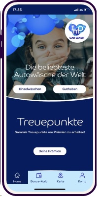 IMO Car Wash: Startbildschirm der neuen App (Die Bildrechte liegen bei dem Verfasser der Mitteilung.)