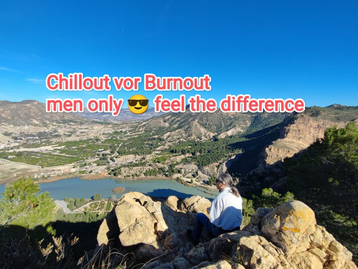 Chillout vor Burnout - men only - Valle de Ricote, Murcia, Spanien (© Petra Lupp ) Chillout vor Burnout - men only - Valle de Ricote, Murcia, Spanien (© Petra Lupp )