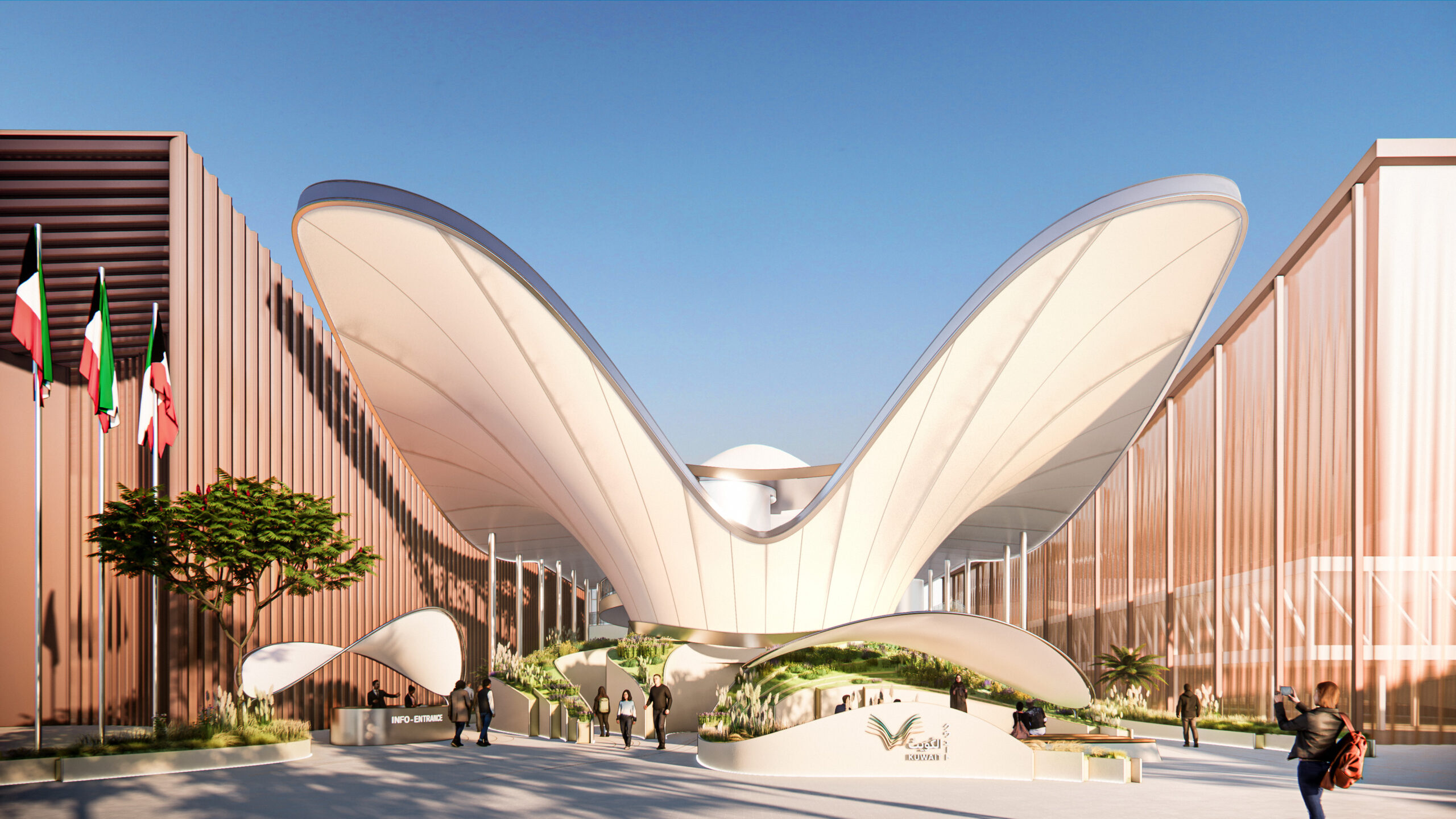 Kuwait Pavilion Outside Front Day (Credit: Kuwait Pavilion) Kuwait Pavilion Outside Front Day (Credit: Kuwait Pavilion)