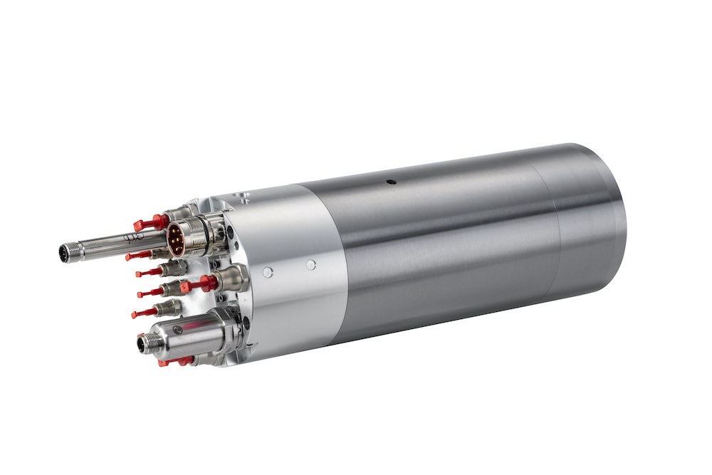 Die neue UH-Schleifspindel mit integrierter IIoT-Technologie „IDEA-4S“ (Foto: GMN). Die neue UH-Schleifspindel mit integrierter IIoT-Technologie „IDEA-4S“ (Foto: GMN).