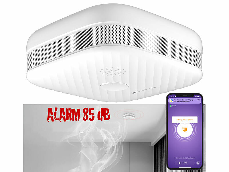 VisorTech WLAN-Rauch-& Hitzemelder RWM-205.duo mit weltweiter App-Benachrichtigung, www.pearl.de (Die Bildrechte liegen bei dem Verfasser der Mitteilung.) VisorTech WLAN-Rauch-& Hitzemelder RWM-205.duo mit weltweiter App-Benachrichtigung, www.pearl.de (Die Bildrechte liegen bei dem Verfasser der Mitteilung.)