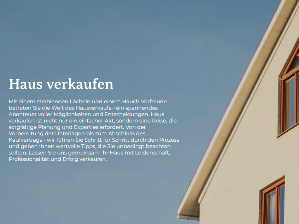 Haus verkaufen mit IMBF Haus verkaufen mit IMBF