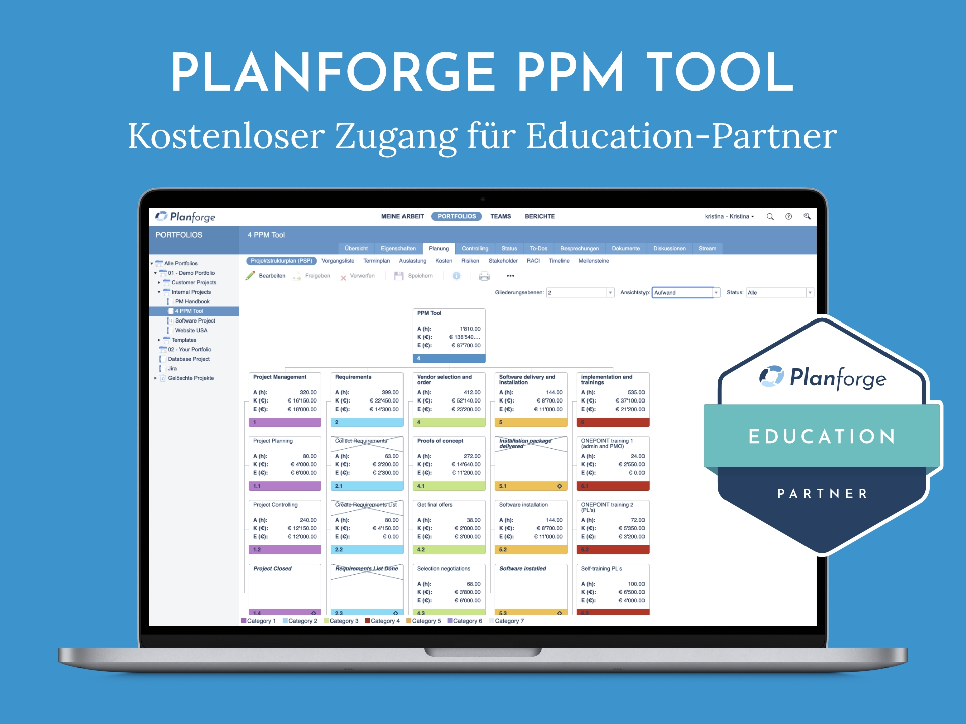 Projekt-und Portfoliomanagement: Hochschulen können für Kurse ab sofort Planforge kostenlos nutzen. (Bildquelle: Planforge) Projekt-und Portfoliomanagement: Hochschulen können für Kurse ab sofort Planforge kostenlos nutzen. (Bildquelle: Planforge)