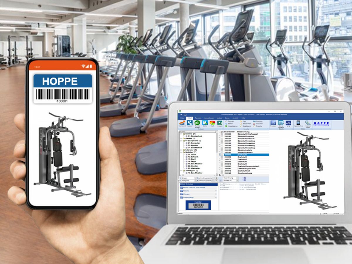 Inventarverwaltung für das Fitness Equipment (© Hoppe Unternehmensberatung) Inventarverwaltung für das Fitness Equipment (© Hoppe Unternehmensberatung)