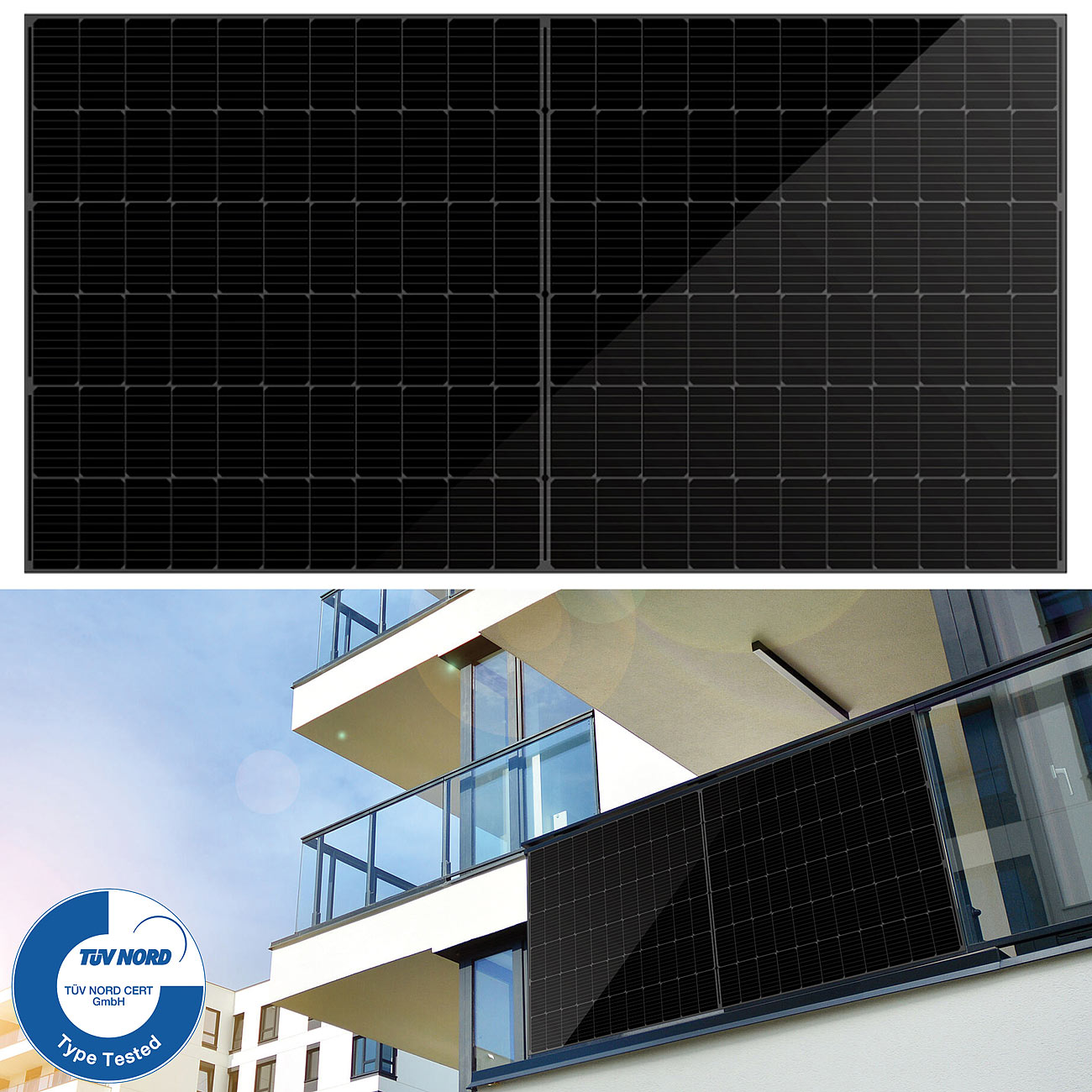 DAH Solar Monokristallines Solarmodul, Full-Screen, Halbzellen, 410 Watt, schwarz, www.pearl.de (Die Bildrechte liegen bei dem Verfasser der Mitteilung.)