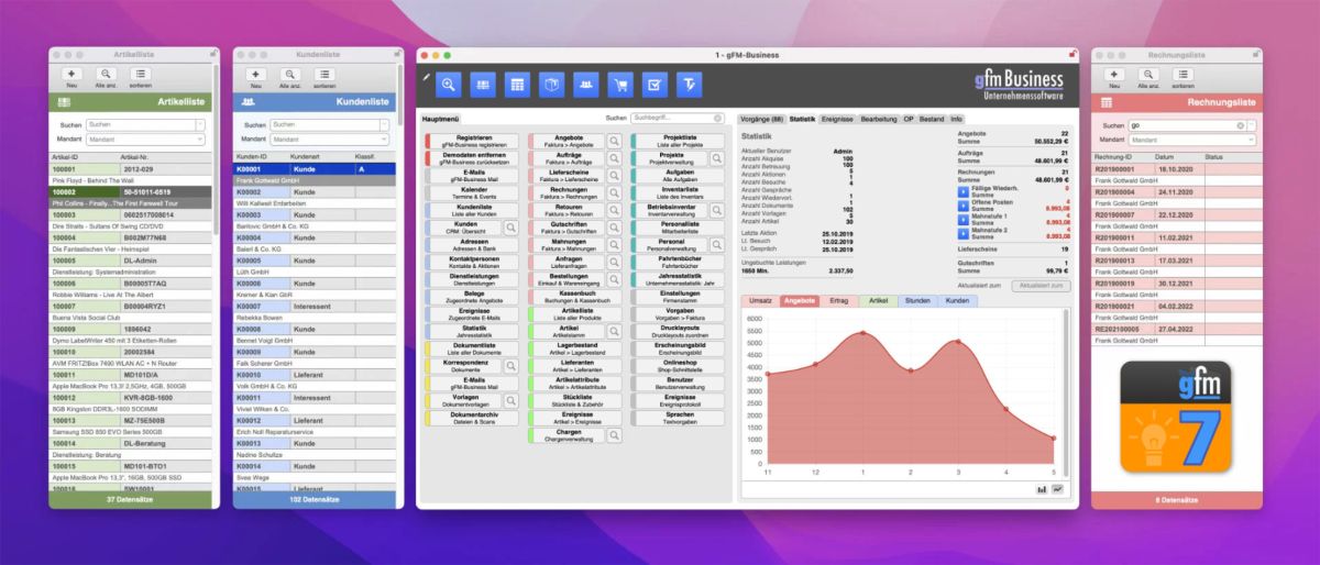 gFM-Business ERP-Software, CRM und Warenwirtschaftssystem (© gofilemaker.de) gFM-Business ERP-Software, CRM und Warenwirtschaftssystem (© gofilemaker.de)