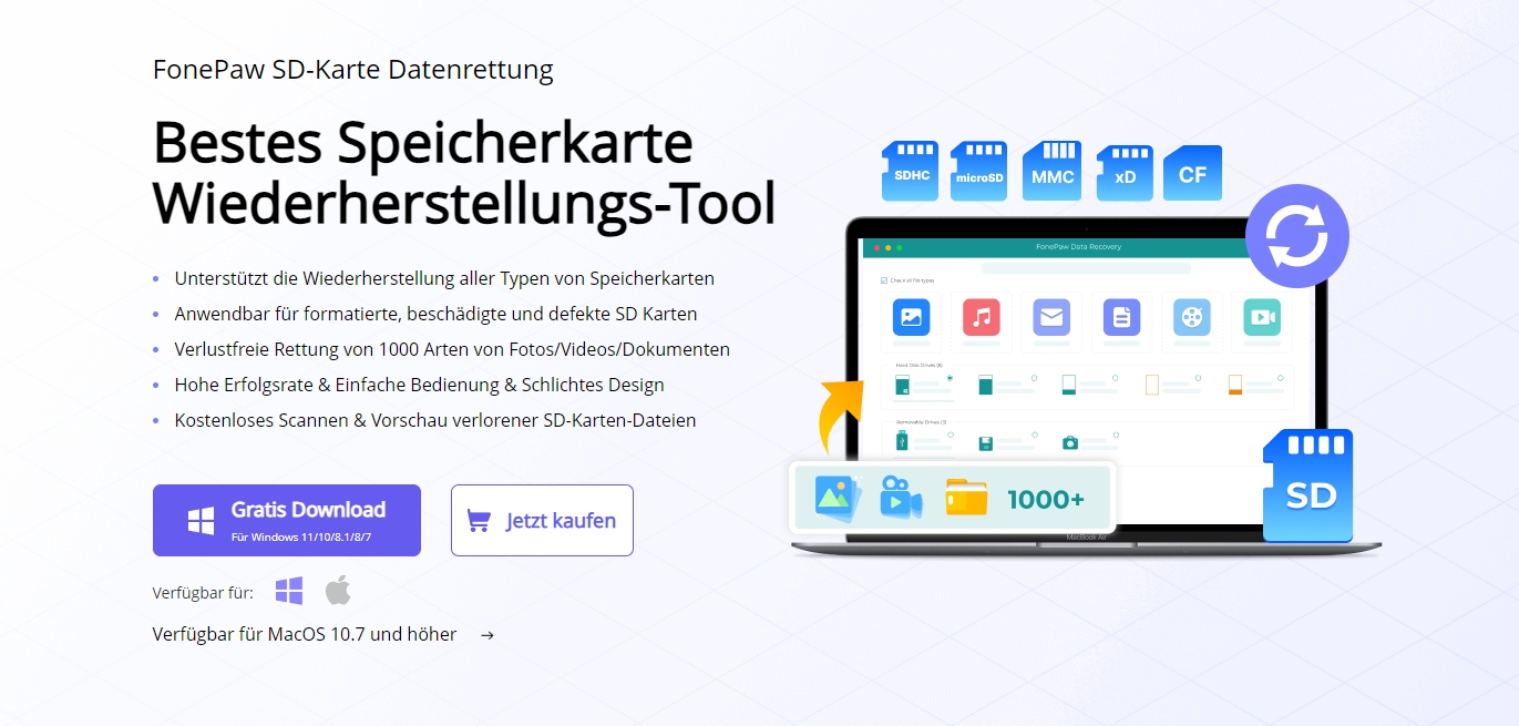 Leistungsstarke Datenrettung: FonePaw SD-Karte Datenrettung im Fokus (Die Bildrechte liegen bei dem Verfasser der Mitteilung.)