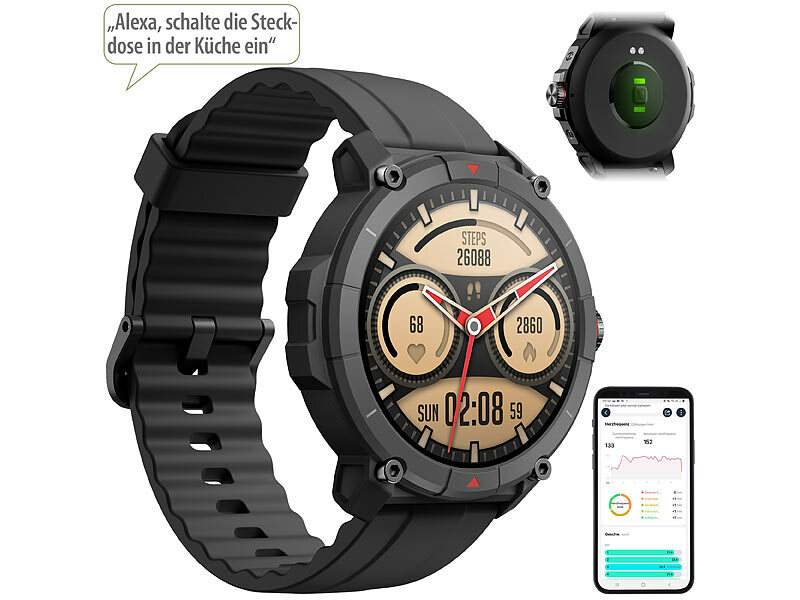 newgen medicals GPS-Fitness-Uhr SW-510 mit Full-Touch-Glas-Display, Freisprechen, SpO2, www.pearl.de (Die Bildrechte liegen bei dem Verfasser der Mitteilung.) newgen medicals GPS-Fitness-Uhr SW-510 mit Full-Touch-Glas-Display, Freisprechen, SpO2, www.pearl.de (Die Bildrechte liegen bei dem Verfasser der Mitteilung.)