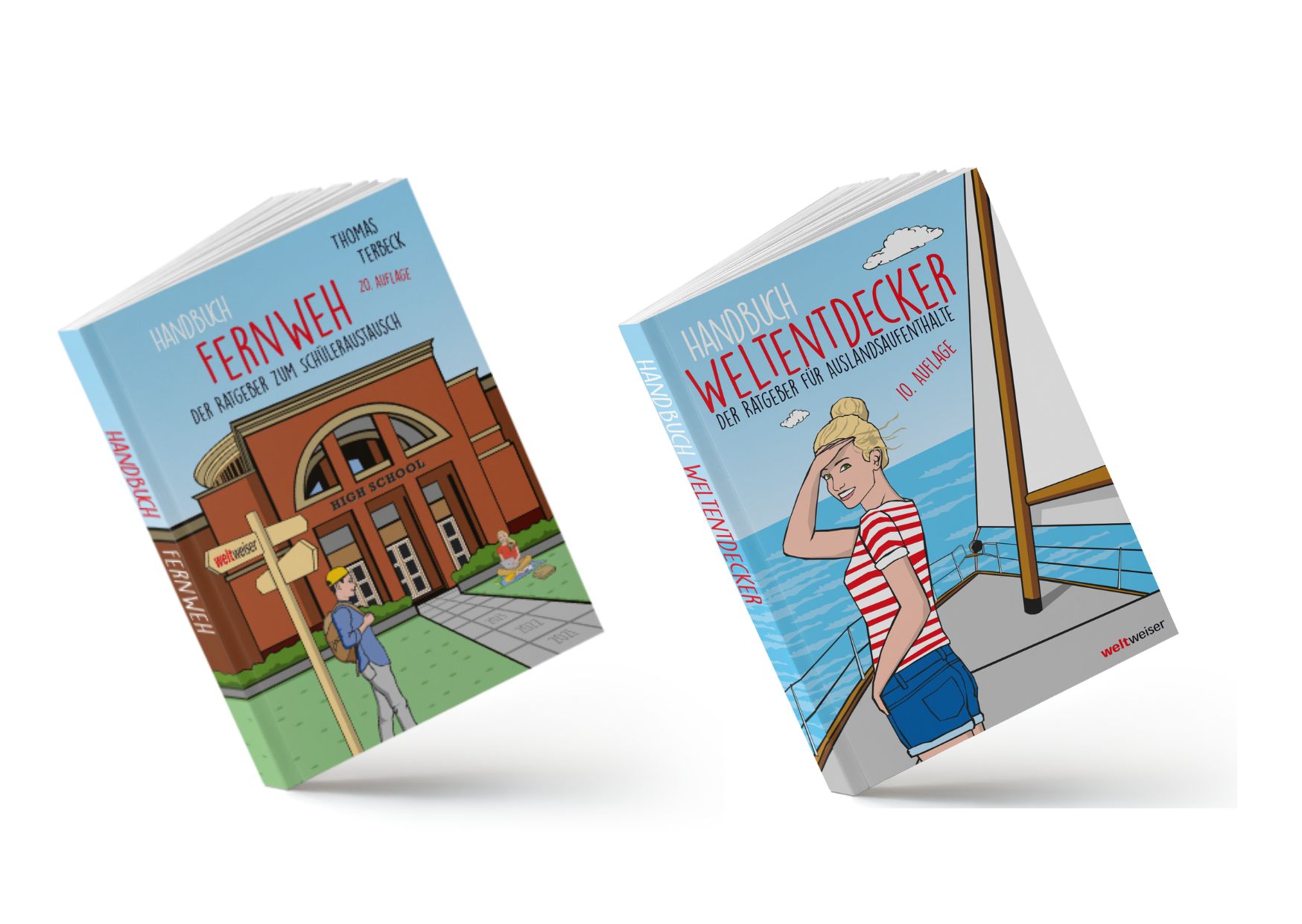 Cover Handbuch Fernweh und Handbuch Weltentdecker (Die Bildrechte liegen bei dem Verfasser der Mitteilung.) Cover Handbuch Fernweh und Handbuch Weltentdecker (Die Bildrechte liegen bei dem Verfasser der Mitteilung.)