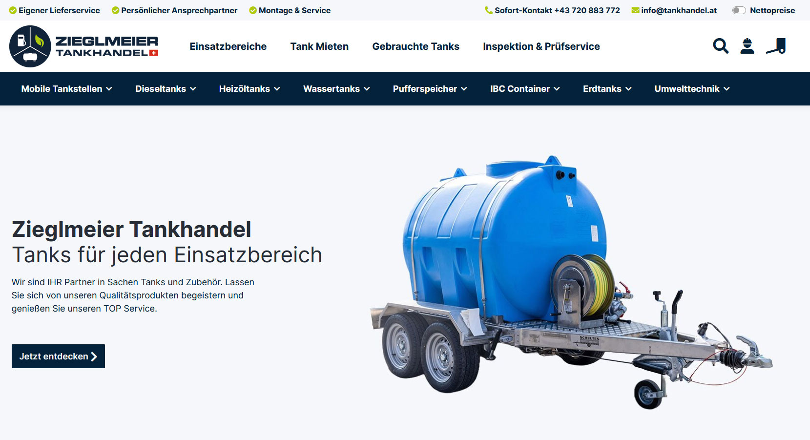 Tankhandel.de - Ihr Partner für Tanks und Umwelttechnik