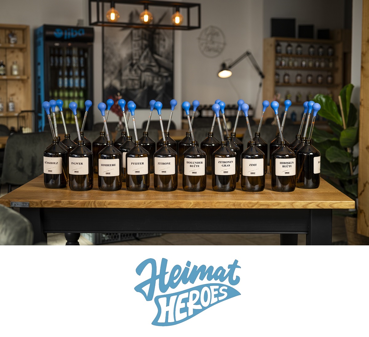 Das„Ginique“Tasting-Set von Heimat Heroes mit 24 einzeln destillierten Botanicals (Die Bildrechte liegen bei dem Verfasser der Mitteilung.) Das„Ginique“Tasting-Set von Heimat Heroes mit 24 einzeln destillierten Botanicals (Die Bildrechte liegen bei dem Verfasser der Mitteilung.)