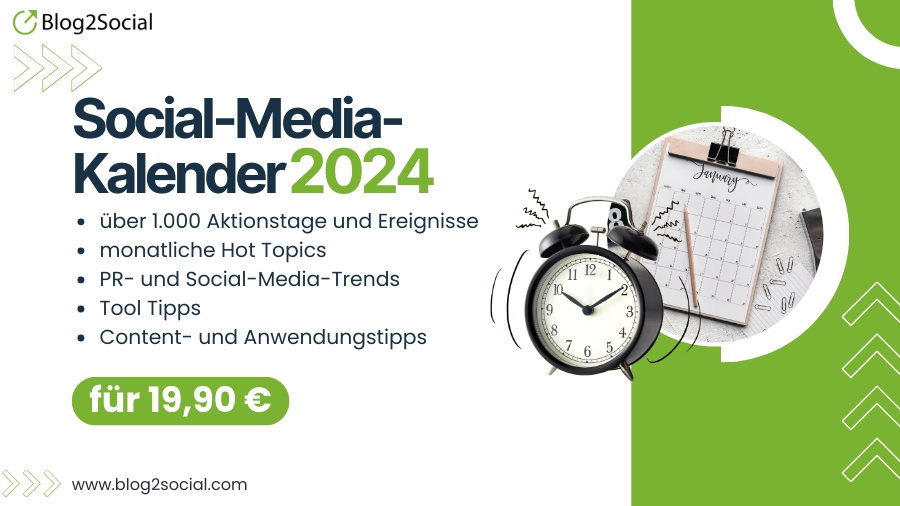 Social Media Kalender 2024 (Die Bildrechte liegen bei dem Verfasser der Mitteilung.)