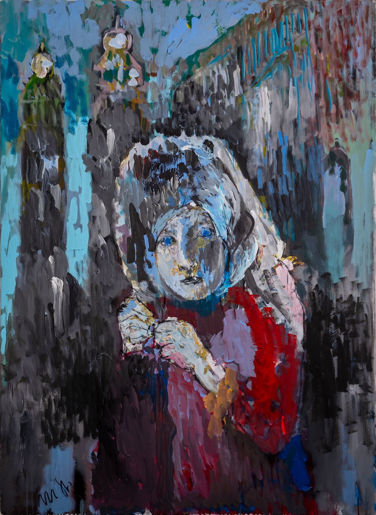 Mueller-Stahl, Ohne Titel, 2019, WM 1036, Öl auf Leinwand Mueller-Stahl, Ohne Titel, 2019, WM 1036, Öl auf Leinwand