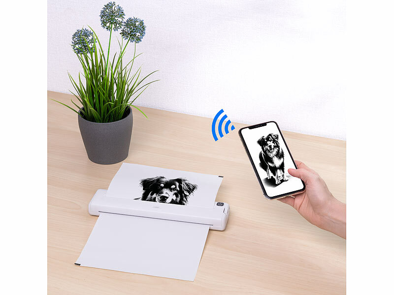 Callstel Mobiler Akku-Thermodrucker TD-200, A4, Bluetooth, App, Android& iOS, 200 dpi, www.pearl.de (Die Bildrechte liegen bei dem Verfasser der Mitteilung.) Callstel Mobiler Akku-Thermodrucker TD-200, A4, Bluetooth, App, Android& iOS, 200 dpi, www.pearl.de (Die Bildrechte liegen bei dem Verfasser der Mitteilung.)